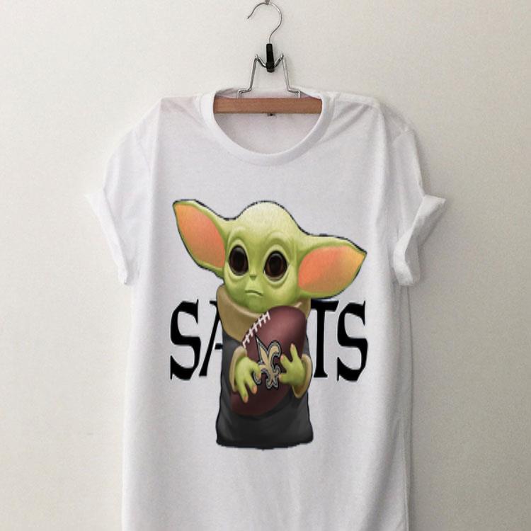 Baby Yoda hug Saints New Orleans shirt 9
