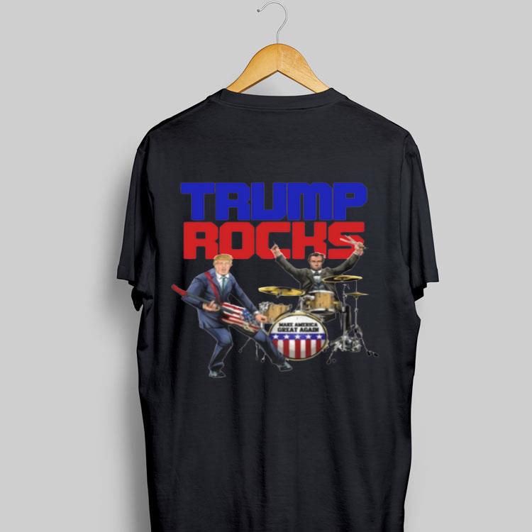 Donald Trump Rocks and Lincoln American flag veteran shirt 9