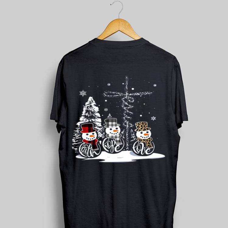 Faith Hope Love Snowman Christmas Jesus sweater 8