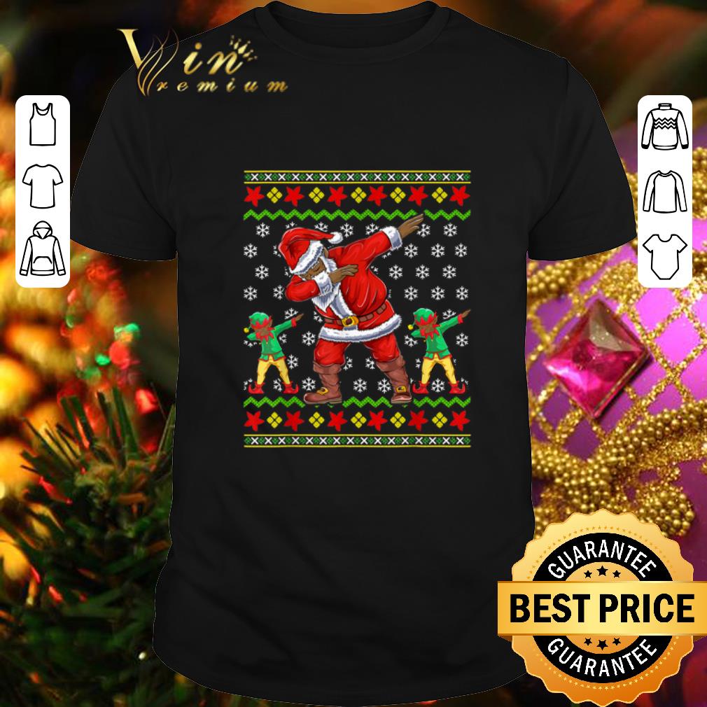Hot African American Dabbing Santa Elf Ugly Christmas sweater 6