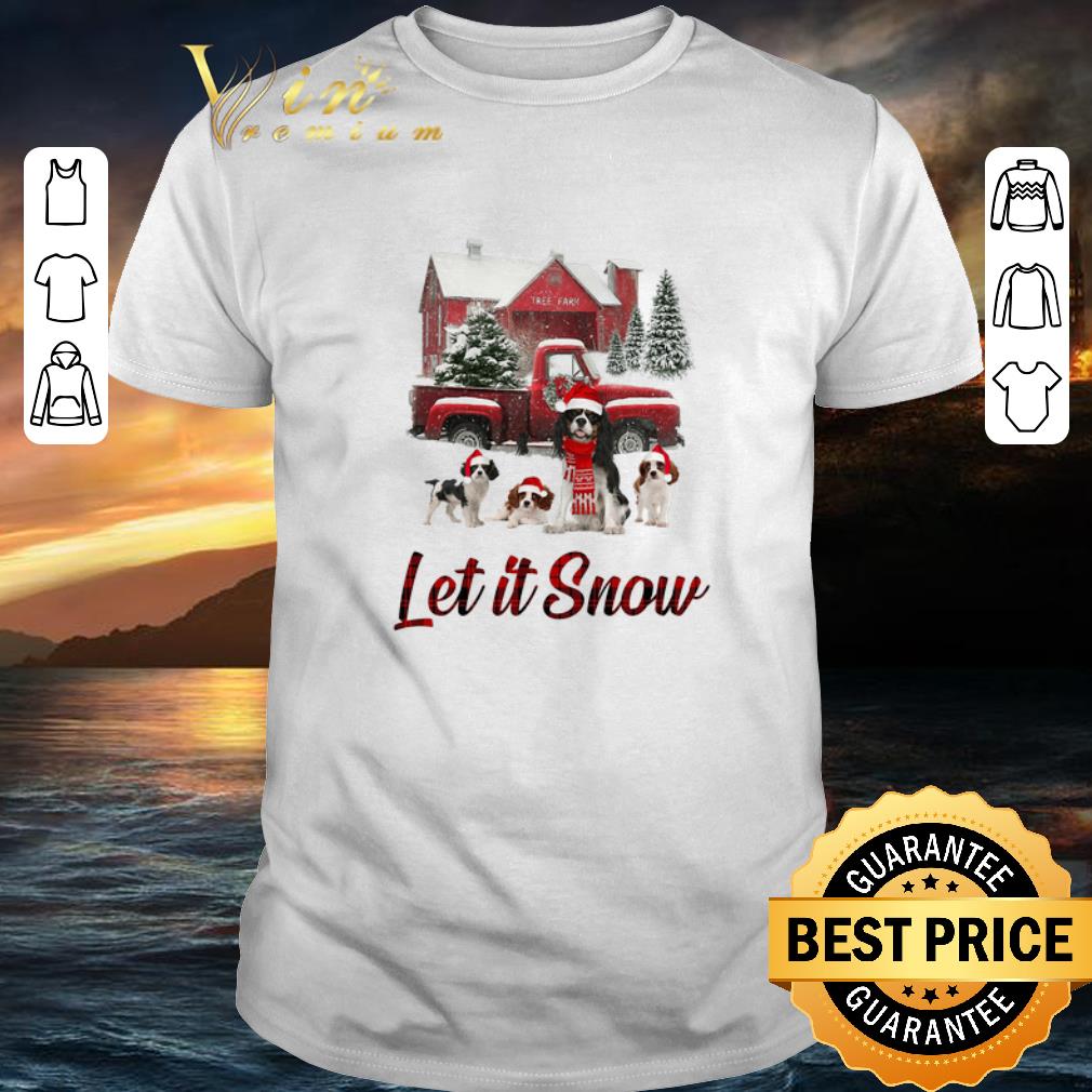 Hot Cavalier King Charles Spaniel Let It Snow Christmas shirt 9