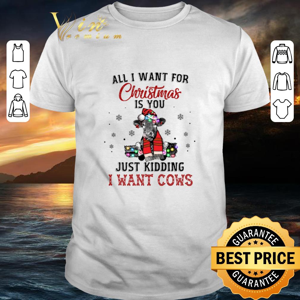 Hot Heifer all i want for Christmas is you just kidding i want cows shirt 7