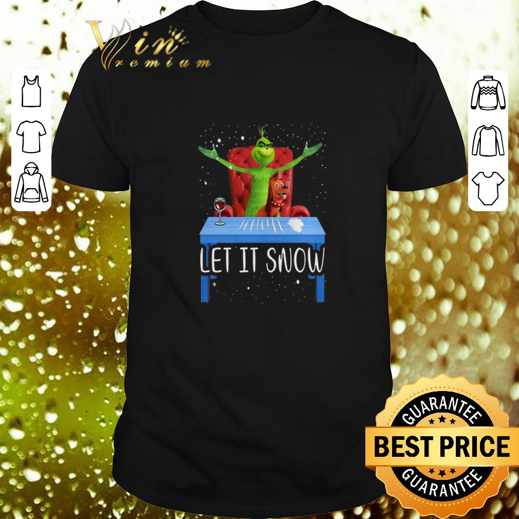Hot Let It Snow Grinch and Max Christmas shirt 7