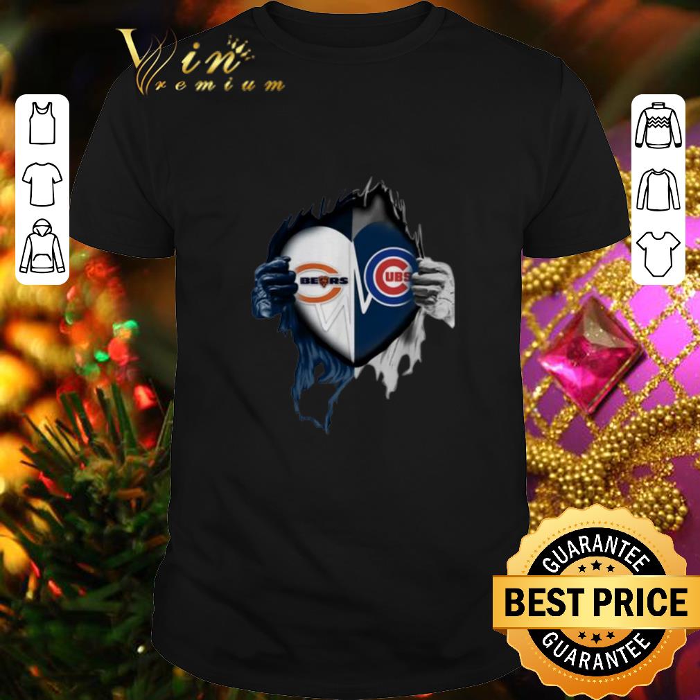Hot Love Chicago Bears and Chicago Cubs inside me shirt 7