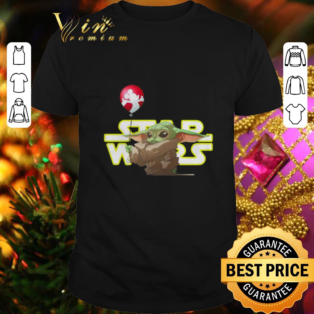 Hot Star Wars Baby Yoda Hold Balloon Mickey shirt 7