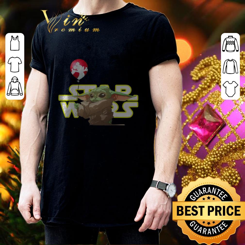 Hot Star Wars Baby Yoda Hold Balloon Mickey shirt 3 Hot Star Wars Baby Yoda Hold Balloon Mickey shirt 3
