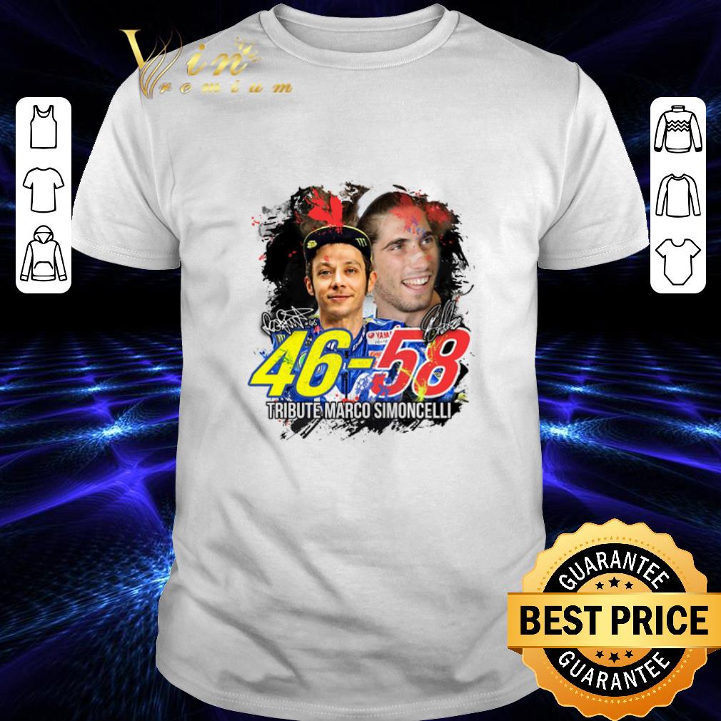 Hot Valentino Rossi 46 Tribute Marco Simoncelli 58 signatures shirt 6