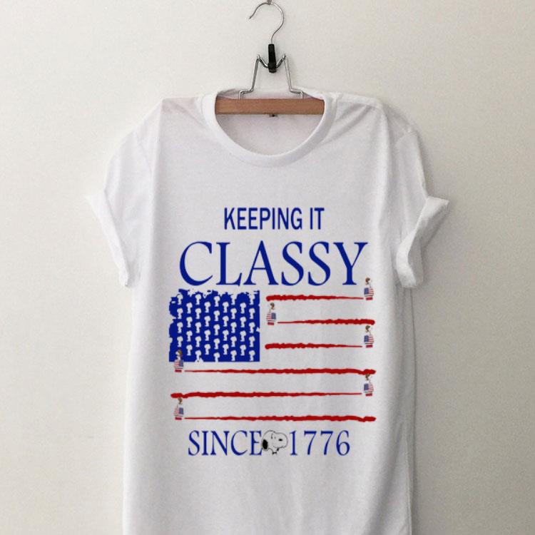 Keeping It Classy Sanoopy American Flag Since 1776 shirt 9