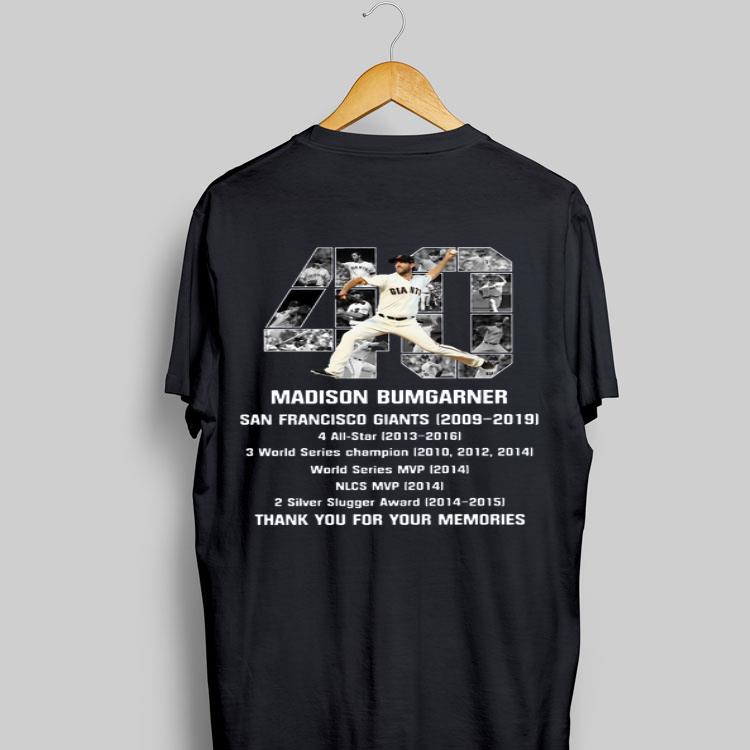 Madison Bumgarner San Francisco Giants thank you for the memories shirt 8