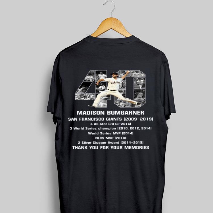 Madison Bumgarner San Francisco Giants thank you for the memories shirt 9