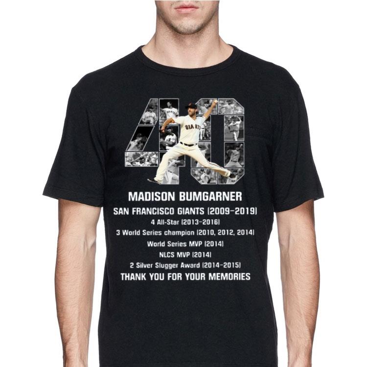 Madison Bumgarner San Francisco Giants thank you for the memories shirt 12 Madison Bumgarner San Francisco Giants thank you for the memories shirt