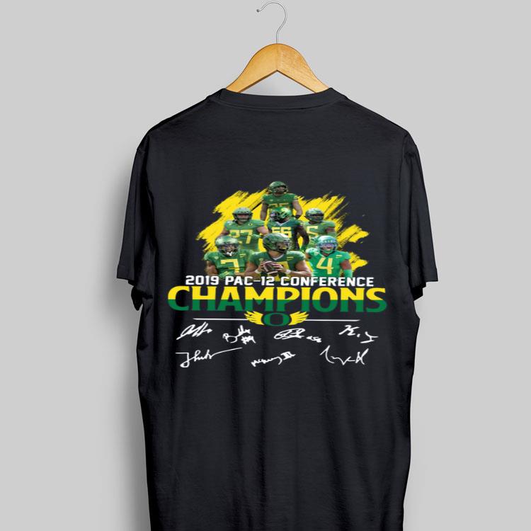 Oregon Ducks 2019 pac 12 conference champions players signatures shirt 9