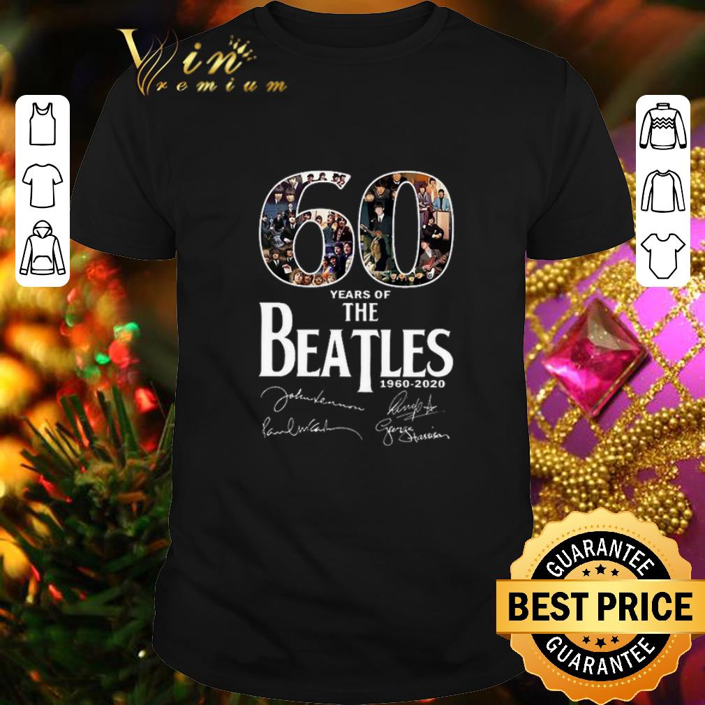 Original 60 Years Of The Beatles 1960 2020 Signatures shirt 7