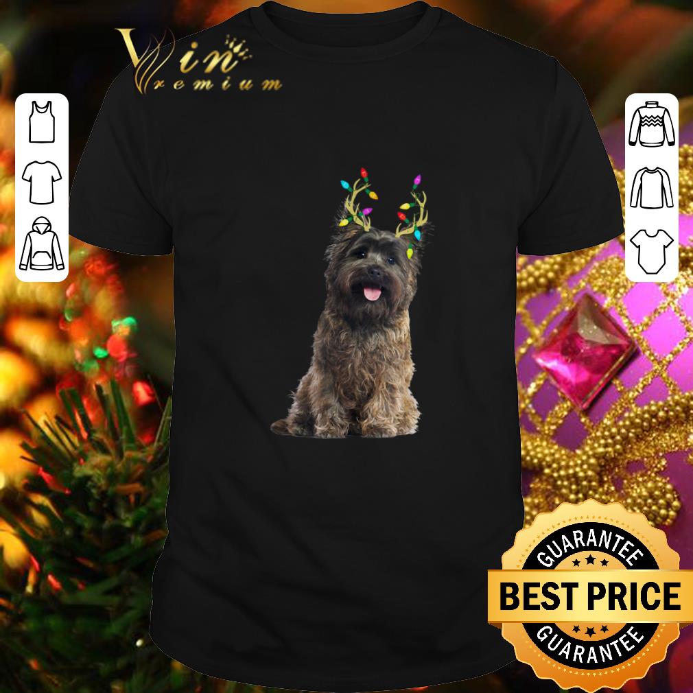 Original Cairn Terrier Reindeer Christmas Light shirt 7