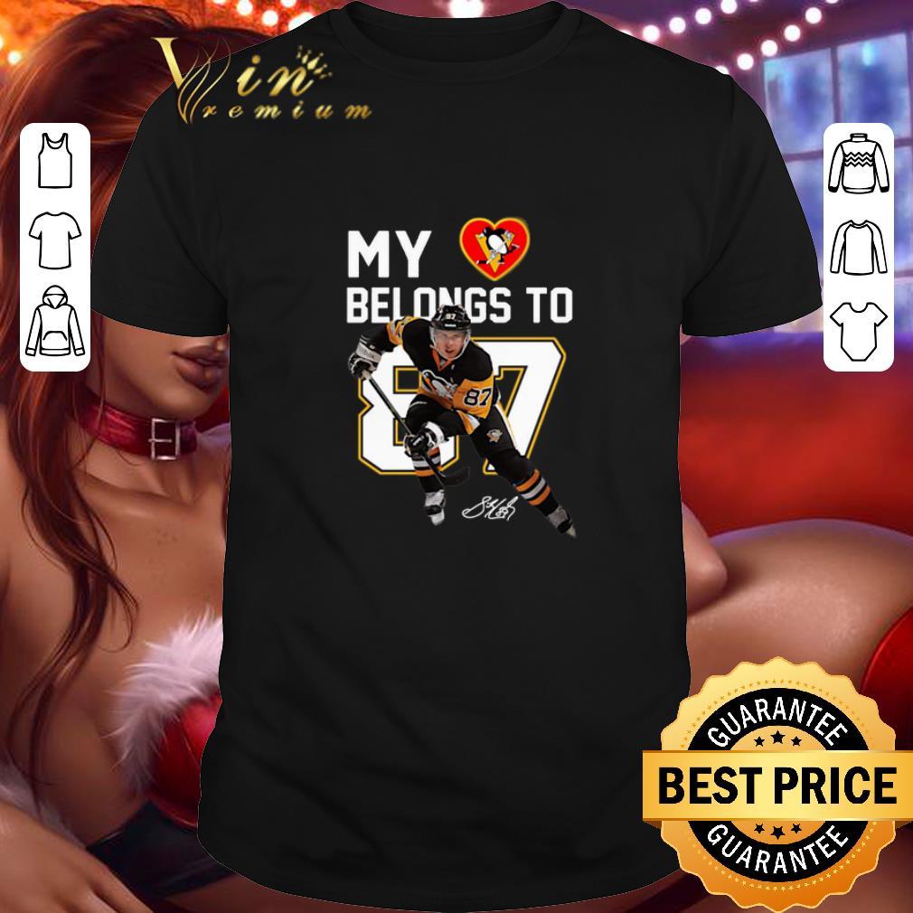 Original My love Pittsburgh Penguins belongs to 87 Hockey signature shirt 6