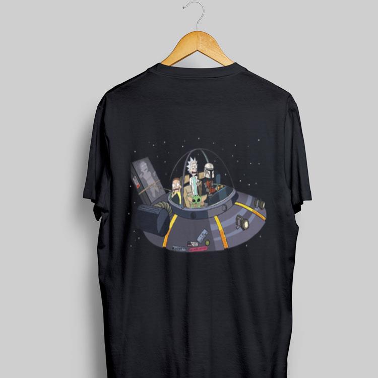 Rick and Morty Baby Yoda Mandalorian in the Spaceship shirt 8