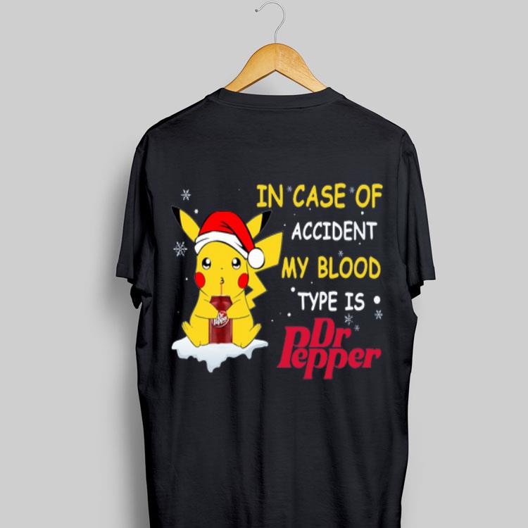 Santa Pikachu In case of accident my blood type is Dr pepper sweater 9