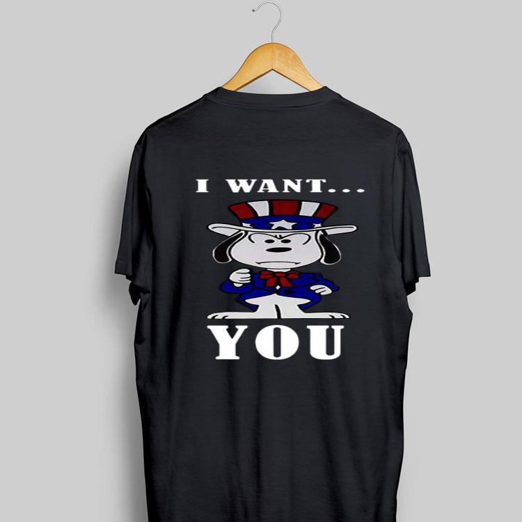 Snoopy American Flag I want you shirt 8