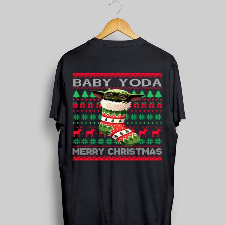 Socks Baby Yoda Merry Christmas Ugly Christmas sweater 8