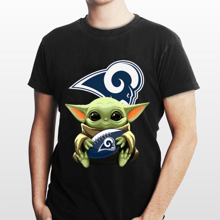 Star Wars Baby Yoda Hug Los Angeles Rams shirt 2 Star Wars Baby Yoda Hug Los Angeles Rams shirt 2