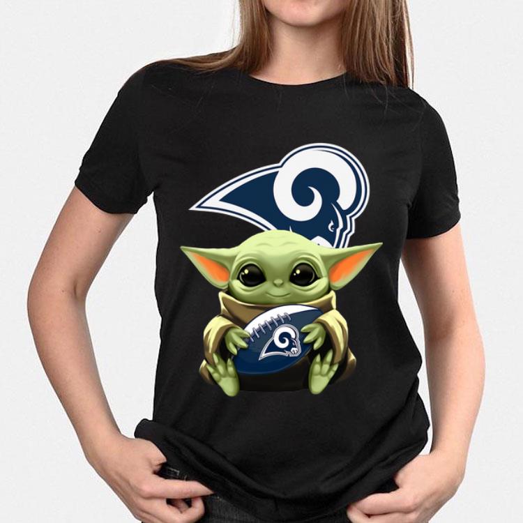 Star Wars Baby Yoda Hug Los Angeles Rams shirt 3 Star Wars Baby Yoda Hug Los Angeles Rams shirt 3