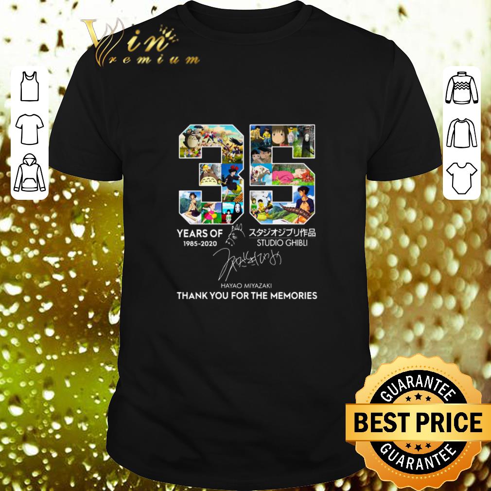 Top 35 years of 1985-2020 Hayao Miyazaki Studio Ghibli thank you for the memories shirt 6
