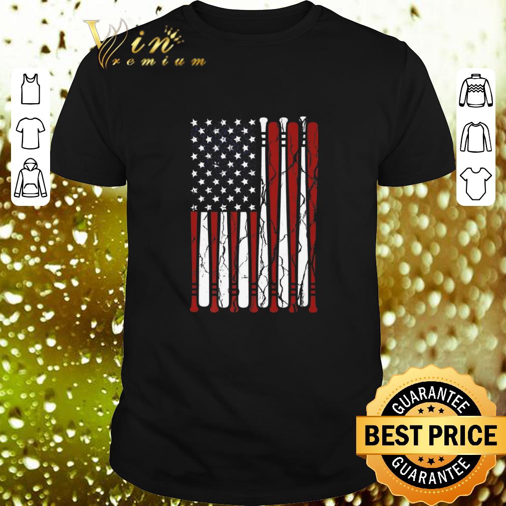 Top American Flag baseball bat 4th Of July shirt 6