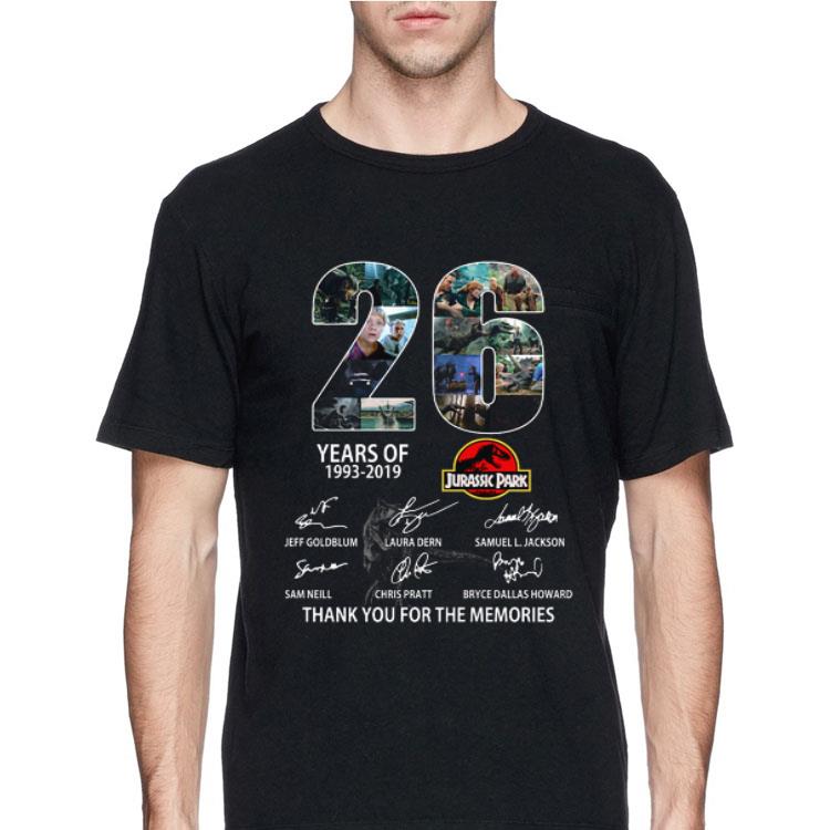 26th Years Of Jurassic Park 1993-2019 signature thank you for the memories shirt 12 26th Years Of Jurassic Park 1993-2019 signature thank you for the memories shirt