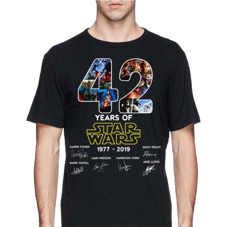 42 years of Star Wars 1977-2019 signatures shirt 12 42 years of Star Wars 1977-2019 signatures shirt