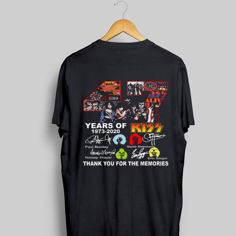 47 years of Kiss 1973 2020 signatures thank you for the memories signatures shirt 9