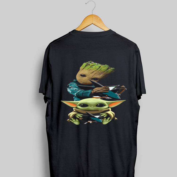 Baby Yoda and Baby Groot hug San Jose Sharks shirt 8
