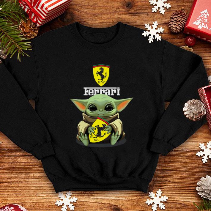 Baby Yoda hug Ferrari Star Wars Mandalorian shirt