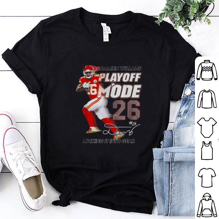 Damien Williams playoff mode 26 kicking it into gear KC Chiefs shirt 7