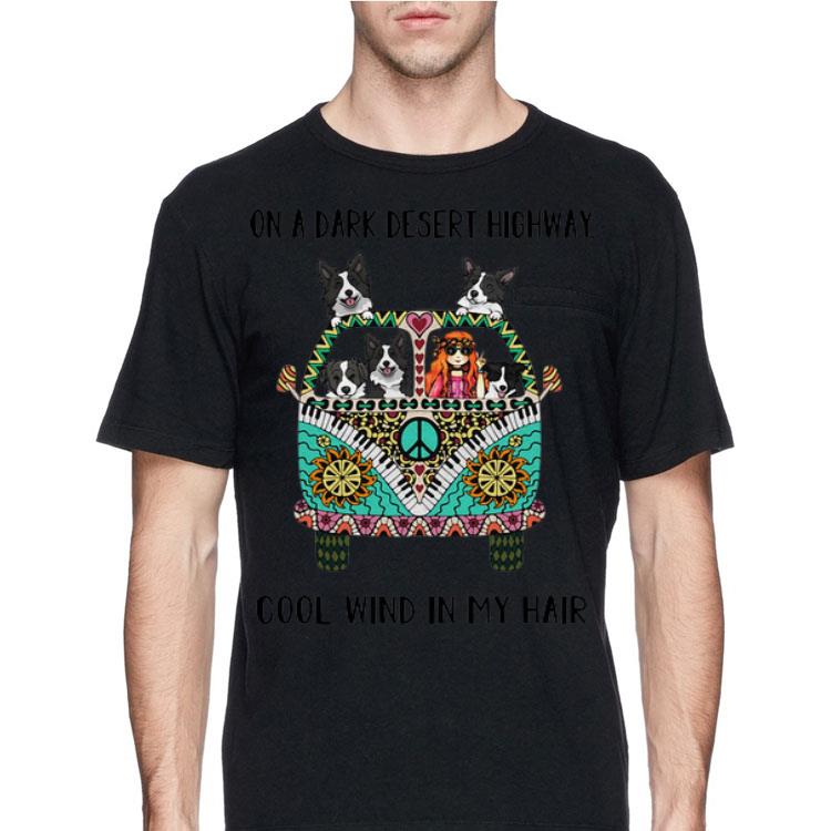 Hippie bus Border Collie on a dark desert highway cool wind shirt 12 Hippie bus Border Collie on a dark desert highway cool wind shirt