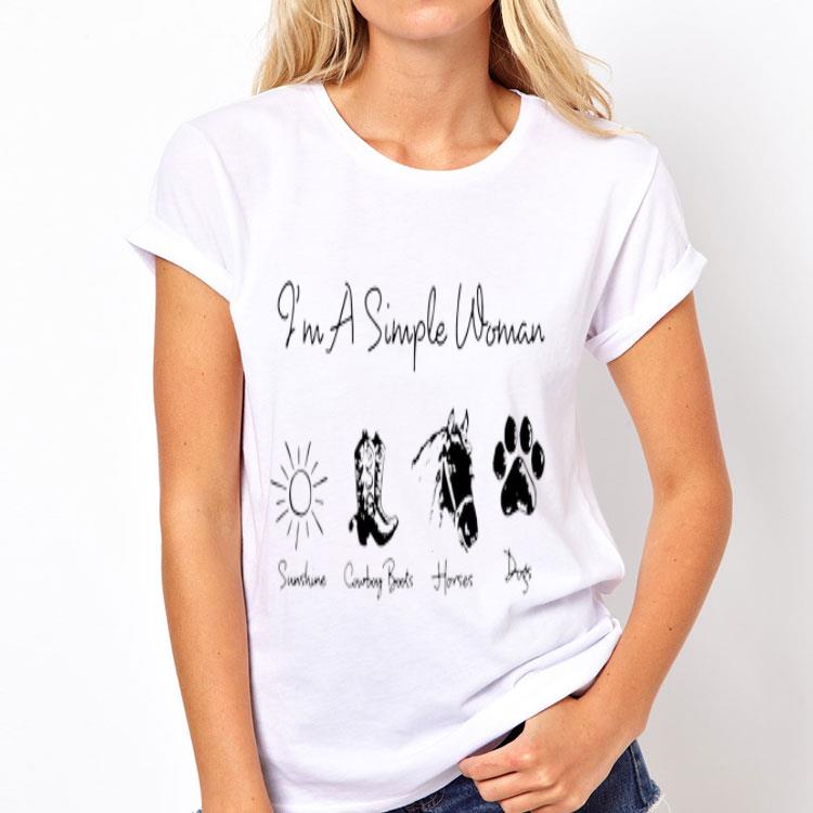 I’m a simple woman I love sunshine cowboy boot horse dog shirt 12 I’m a simple woman I love sunshine cowboy boot horse dog shirt