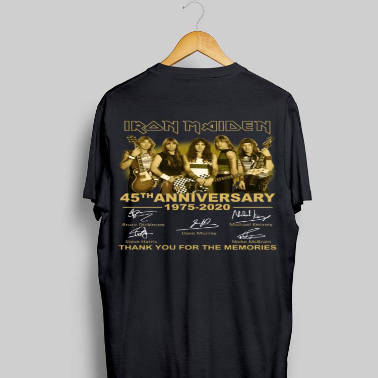 Iron Maiden 45th anniversary 1975-2020 signatures thank you for the memories shirt 9