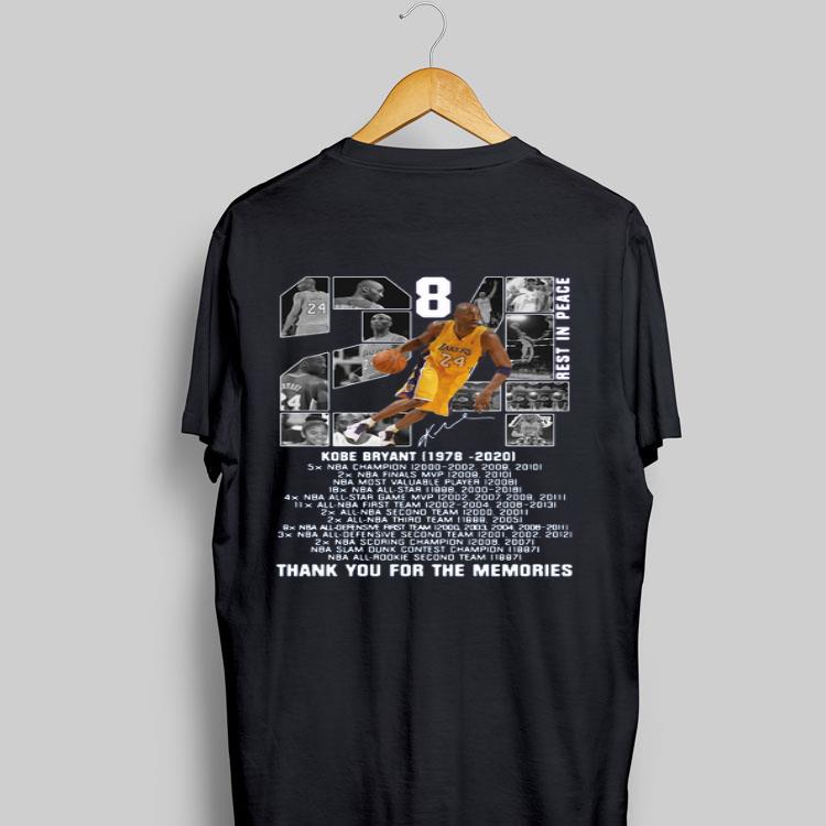 Kobe Bryant 1978 2020 Thank You For The Memories Signature shirt 9