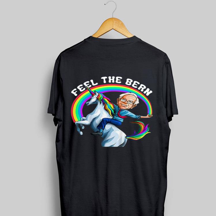 Bernie Riding unicorn Rainbow Feel The Bern shirt 9