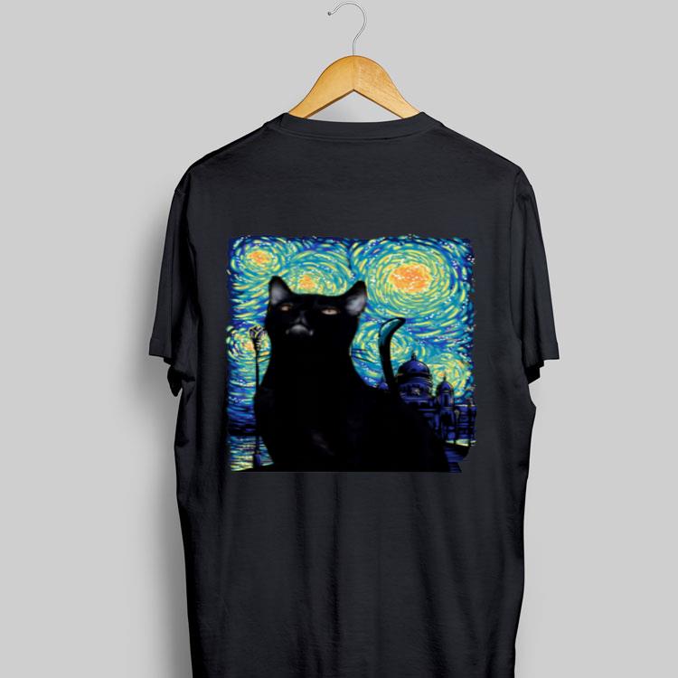 Black Cat Van Gogh shirt 9
