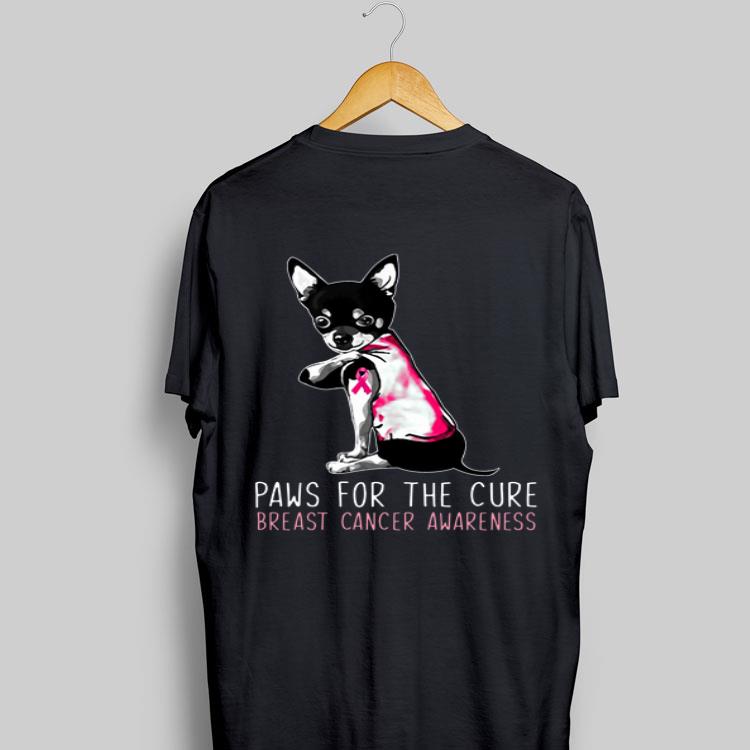 Chihuahua paws for the cure breast cancer awareness shirt 9