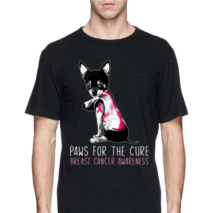 Chihuahua paws for the cure breast cancer awareness shirt 12 Chihuahua paws for the cure breast cancer awareness shirt