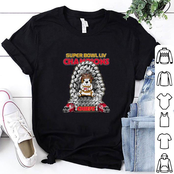 Hot Bulldog Iron Throne Super Bowl LIV Champions Chiefs shirt 6