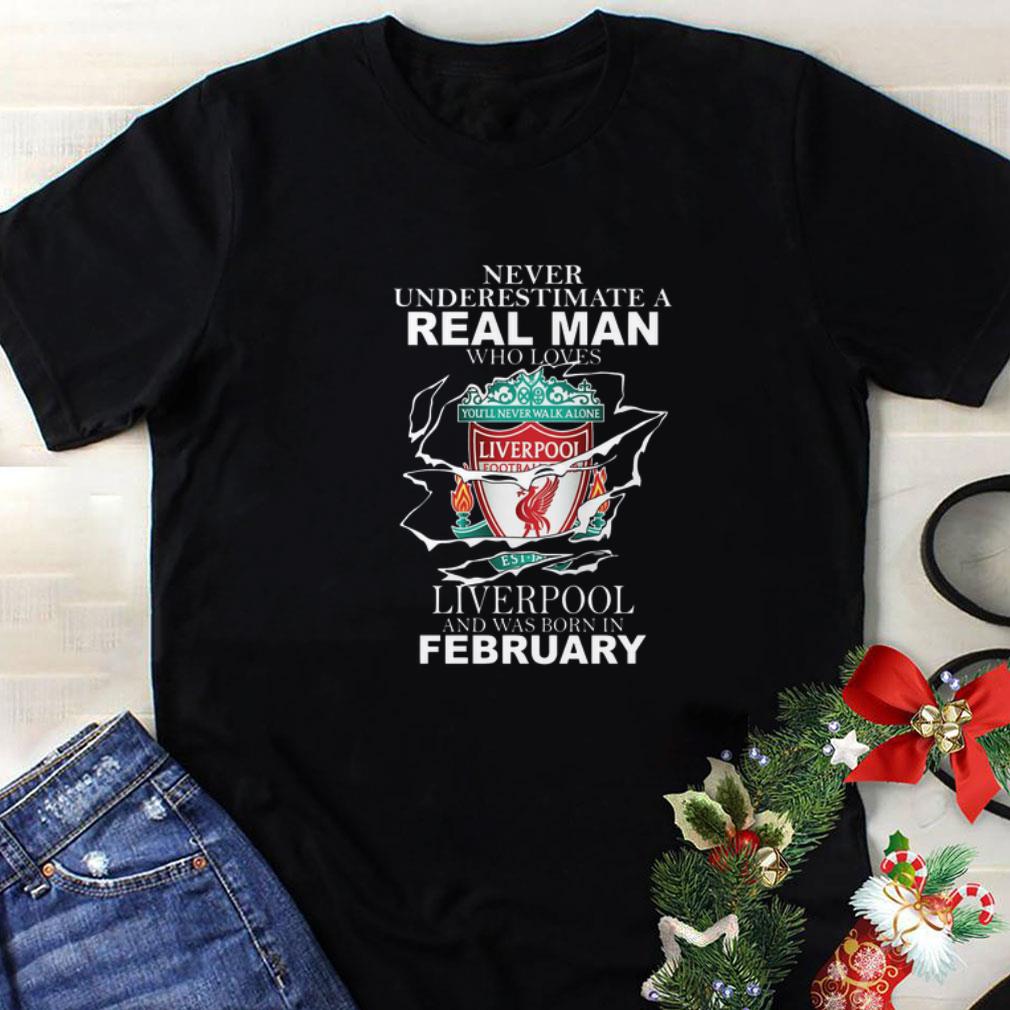 Hot Never underestimate real man who loves Liverpool FC february shirt 9