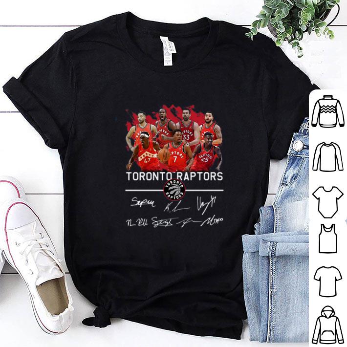 Hot Toronto Raptors Team Players Signatures shirt 6