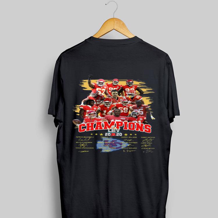 Kansas City Chiefs Super Bowl LIIV Champions signatures shirt 9