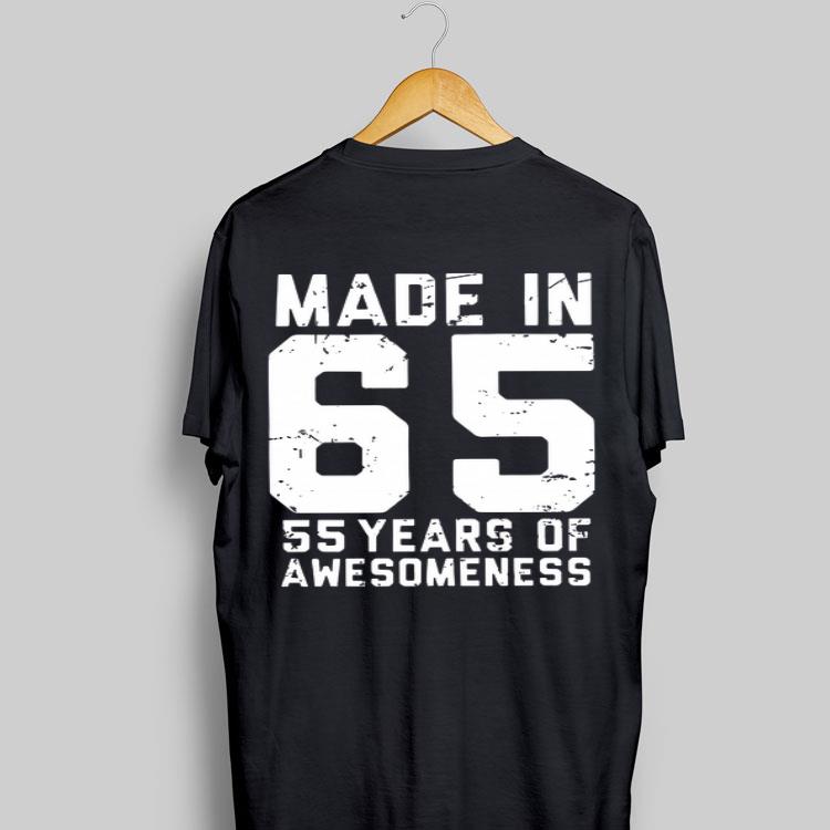 Made in 65 55 years of awesomeness shirt 8