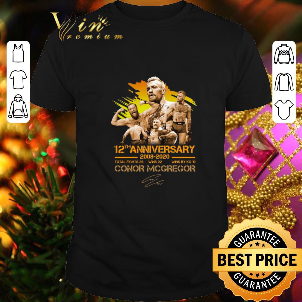 Original Conor Mcgregor 12th anniversary 2008-2020 signature shirt 7