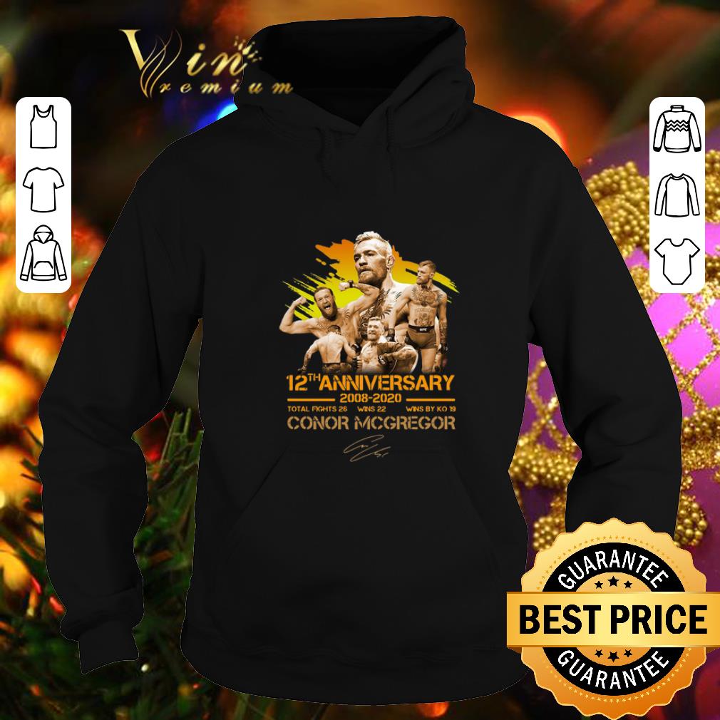 Original Conor Mcgregor 12th anniversary 2008-2020 signature shirt 10 Original Conor Mcgregor 12th anniversary 2008-2020 signature shirt