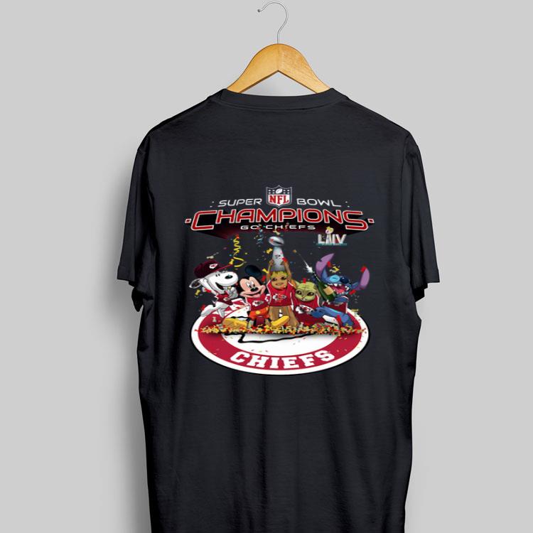 Snoopy Mickey Groot Baby Yoda Stitch Kansas City Chiefs Super Bowl Champions shirt 9