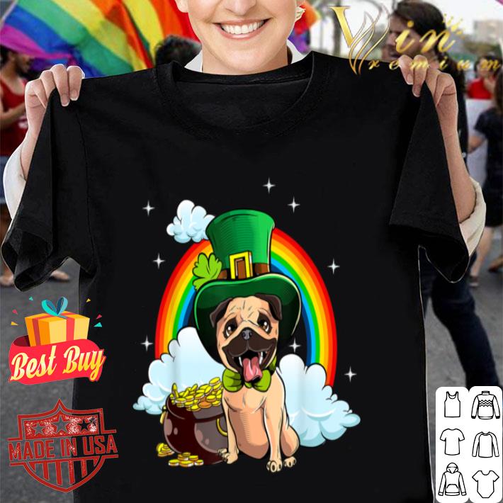 St Patricks Day Pug Dog Irish Shamrock shirt 9